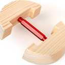 Hat Stretcher for Fitted Hats, Cowboy Hat Stretcher Fitted Hat 7 to 8 1/2, Adjustable Wooden Hat Jack Stretcher Fits All Caps (Large, Round Square Red)