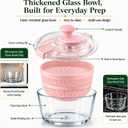 Good Grips 3.2 Qt Glass Salad Spinner Small Vegetable Dryer with Drain Microwave Safe Dishwasher Safe with Transparent Lid Crank Handle Quick Spin Greens Washer for Lettuce Herbs Fruits Pink