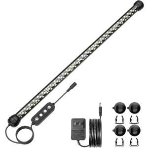 SEAOURA Led Aquarium Light with Timer, Submersible Aquarium Plant Light, Fish Tank Light with Auto On/Off, 3 Lighting Modes, Adjustable Brightness (18.9 in for 20-35inch Planted Tank), 10W