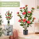 3ft 2-Pack Artificial Camellia Trees