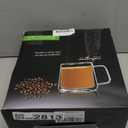 CNGLASS 15oz(4-pack) Double Walled Glass Coffee Mugs,Large Insulated Glass Mugs with Handle,Clear Coffee Cups for Espresso,Latte,Cappuccino,Tea