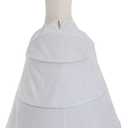 DUNHAO COS Women's White Crinoline Pannier Underskirt Victorian Dress (White)