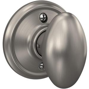 Schlage F170 SIE 619 Sienna Door Knob, One Sided Non-Turning Dummy Door Handle, Satin Nickel (Standard)