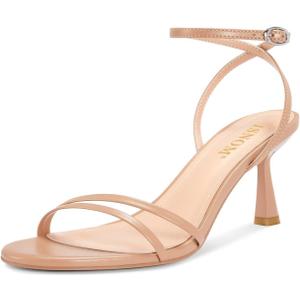 ISNOM Womens Sandals Round Toe Low Heels Strappy Ankle Strap Kitten Heel Comfort Dress Party Shoes (8, E-soft Nude) ISNOM Womens Sandals Round Toe Low Heels Strappy Ankle Strap Kitten Heel Comfort Dress Party Shoes (8, E-soft Nude)