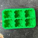 Silicone Bulldog Mold, 6-Cavity Baking Molds for Chocolate Candy Soap, Ice Cube Tray, Green