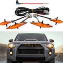 Seven Sparta 4 PCS Grill Led Lights Compatible with Toyota 4Runner 2014-2024 TRD Pro Grille and 2014-2019 SR5, Premium, Limited, TRD Off-Road, Fuse and Instruction Included (Amber)