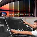 Window Tint Film for Cars, 24in x 15ft Car Privacy Window Tint Film, Car Shade Front Windshield, Heat & UV Block and Scratch Resistant, Blackout Window Film Auto Car Windshield Sun Shade Roll (35%vlt)