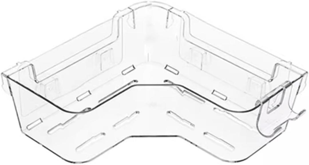 Removable Wall Mounted Bathroom Rack Plastic Bathroom Rack Triangular Bathroom Rack Heightened Bathroom Rack Large Capacity, 2 Pack