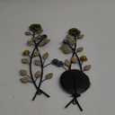 Wall Sconces Candle Holder Set of 2, Antique Color Style Leaf Branch Wall Mount Hanging Metal Wall Candle Holder Candle Sconce for Living Room Dining Room