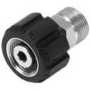 M MINGLE Pressure Washer Adapter, Metric M22 15mm Female Thread to M22 14mm Male Fitting, Stainless Steel, 4500 PSI
