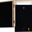 Giftgarden 4x6 Double Picture Frame White with Tempered Glass Display 4 by 6 Photo, Metal Hinged Folding Frame for Tabletop or Wall