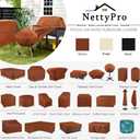 NettyPro Grill Cover Heavy Duty Waterproof 72 inch, Outdoor 3-5 Burners Gas BBQ Cover for Outside Weber, Char-Broil, Brinkmann, Nexgrill Large Barbecue, Black