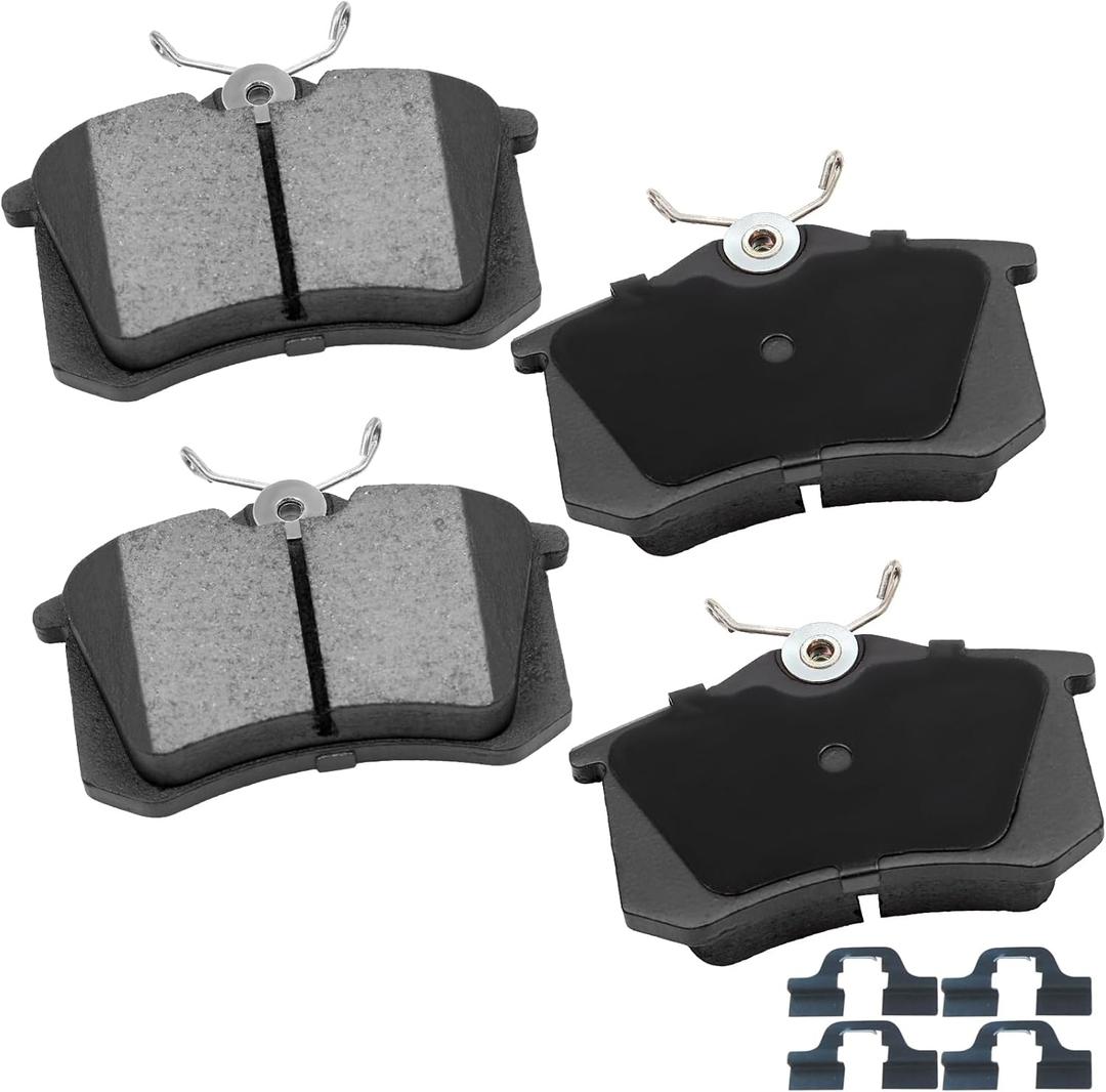 cciyu D1017 4pcs Rear Ceramic Brake Pads Kits 2010-2012 For Audi,2013-2019 For Volkswagen