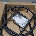 Basketball Rebounder, Heavy Duty & Quick Release Basketball Return Attachment, 180 Degree Rotatable Chute Shot Returner for 18" Rim Indoor and Outdoor Basketball Trainning Equipment (Dark Black)