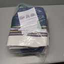 UBBCARE Set of 3 Storage Cubes 11 X 10.5 X 10.5 in, Water Hyacinth Storage Bins for shelves, Toys, Book, Storage Baskets with Handles, Cotton Rope Woven Baskets for Organizing, Navy Blue