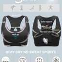 RUNNING GIRL High Impact Sports Bras for Women,Racerback Running Bra Workout Crop Tank Tops Longline Sports Bra Push up (Black, XL)