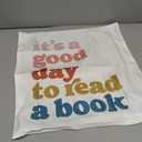 KEUSPI Reading Pillow Cover It's a Good Day to Read a Book Decor Reading Decor Throw Pillow Cover 18x18, Trendy Bookish Classroom Decor Pillow Cover for Book Lover Home Decor,Bookish Gifts