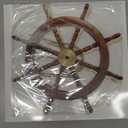 Tatuo 2 Pcs Ship Wheel Wall Decor Pirate Party Decorations Thin Flat Wooden Nautical Wall Art 2d Wood Beach Boat Cruise Ship Steering Wheel for Home Bedroom Decor(12 Inch)