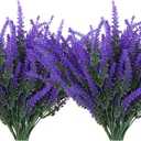 RECUTMS Artificial Lavender Stems Bouquet UV Resistant 12 PCS Faux Flowers Plant Fake Floral Stems Branches for Mother's Day Wedding Vases Table Wedding Party (Purple)