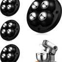 Self Adhesive Caster Wheels, Appliance Rollers for Kitchen Appliances, 360 Swivel Universal Wheel Mini Ball Transfer Roller for Storage Box, Small Furniture (with 4 Ball Bearings, Black, 4 PCS)