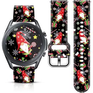 22mm Holiday Christmas Thanksgiving Watch Band Compatible with Samsung Galaxy Watch 46mm/Galaxy watch 3 45mm/Gear S3 Classic/Frontier Replacement Watch Strap (Black Gnome)