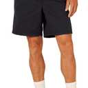 Amazon Essentials Men's 8" Inseam Relaxed-Fit Drawstring Walk Shorts with Elastic Waist, Black, XX-Large