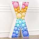 4FT Marquee Letters Mosaic Large Letters X Balloon Frame for Birthday Party Wedding Backdrop Decoration Anniversary Baby Shower Day Decor Pre-Cut Big Foam Board with Acrylic Plate Base