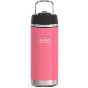 THERMOS ICON SERIES, Insulated Water Bottle with Straw Lid - 18 Ounce, Hot Pink - Stainless Steel Vacuum Insulated Water Bottle with Straw Lid