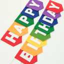 Felt Red Orange Yellow Green Blue Purple Happy Birthday Banner Birthday Decorations for Women Girls Boys Men Pets Handmade Party Backdrop