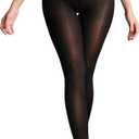LUCKMEEY Tights for Women  Rip-Resistant 40D Black Semi Opaque High Waist Control Top Pantyhose Stocking Under Dress (Medium-Large)