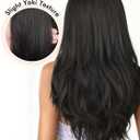 FAVE 26 Inch V Part Wig Glueless Layered Yaki Curly Half Wigs for Black Women Lightweight Synthetic Wigs Heat-Resistant Hair Replacement Wig Wear And Go