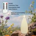 Silverstro Irregular Flameless Candles with Remote Control & Timer Function, Real Wax Flicker Battery Operated Candles for Home Party Wedding Nautical Christmas Ocean Decor - Set of 3(Ivory)