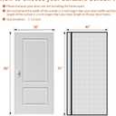 Magnetic Screen Door Fits Door Size 38" x 90", Screen Size 40" x 91", Reversible Left Right Side Opening,Top Middle Anti-Tearing Mesh Net Curtain with Magnet,Black