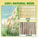 2 Pcs Jollybower Natural Reed Fencing Rolls, Eco-Friendly Reed Fence Curtain, 4Ft High x 13Ft Long Reeds Screen, Decorative Fence for Garden Privacy, Balcony and Window