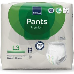 Abena Pants, Premium Protective Underwear, Level 3, Large, 15 Count (Pack of 1)