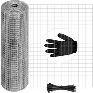 16in x 50Ft Hardware Cloth Hot-Dip Galvanized Welded Wire Mesh - Heavy Duty 3/4inch 23 Gauge Chicken Wire Fencing for Garden, Chicken Coop, Rabbit Cage, Rodent & Predator Protection