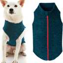 Gooby - Zip Up Fleece Vest, Fleece Jacket Sweater with Zipper Closure and Leash Ring, Turquoise Wash, 3X-Large (3X-Large chest (~28.5"))