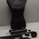 FDW Manikin 60-67Height Adjustable Female Dress Model Display Torso Body Tripod Stand Clothing Forms (Black, 60-67 Inches)