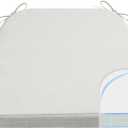 AAAAAcessories D-Shaped Chair Cushions, 2" Thick Dining Chair Pads with Ties and Removable, Machine-Washable Cover, 17" x 16", Natural Linen