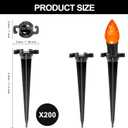 100 Pack Christmas Light Stakes, 4.5 Inch Lighting Stakes for C7 C9 Christmas Lights Outdoor, Yard Stakes,Garden,Lawn,Pathway, Patio, Path, Walkway, Christmas Decoration Black