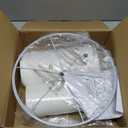 Set of 2 Pure White Linen Drum Lamp Shade 13" Top x 13" Bottom x 10" High (Spider) Contemporary Lamp Shades for Table Lamps & Bedside Lamps Replacement Lampshade - GO&SO - Assembly is Required