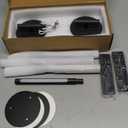 Black Battery Operated Wall Sconces Set of 2 360 Rotate Dimmable LED Wall Lamps 19.6 Inch Wireless Rechargeable Wall Lights with Remote Control