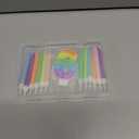 Rainbow 6th Number Candle for Cake, 13 Pcs Birthday Candles Set, Pastel Rainbow Cake Topper Birthday Party Decorations (Number 6)