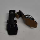 SM New York NIB‎ Strappy Black Brown Heeled Sandals Open Toe Block Heel Womens Size 7.5 Black