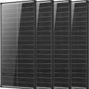 400 Watt Solar Panel,4pcs 100W Bifacial Solar Panels 18V 18BB N-Type A+ Cell 25% High Efficiency 100Watt Solar Panel for Rooftop RV Farm Trailer Marine Home Off-Grid System (100W*4PCS Bifacial)