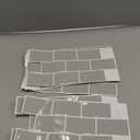 Alwayspon 10 Sheets 3D Thickened Peel and Stick Vinyl Backsplash Tiles, 12"x6" Self-Adhesive Wallpaper Wall Tile Stickers Stick on Subway Tiles for Kitchen Bathroom, Grey 055