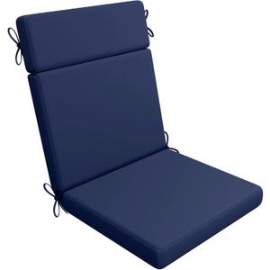 AAAAAcessories Outdoor Seat Cushions for Chairs, Waterproof, Fade-Resistant Patio Furniture Replacement Cushions, 21" x 20" x 3" + 21" x 24" x 3", Navy Blue