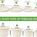 Quarut Plant Planters Pots Set of 4 Pack 16 InchLarge Plastic Flower Pot for Indoor Plants with Drainage Holes & Trays, Whiskey Barrel Planters with Saucer for House Outdoor Garden PlantWhite
