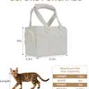 ONECUTE Dog Purse Carrier for Small Dogs Rabbit cat with Large Pockets, Cotton Bag, Dog Carrier Soft Sided, Collapsible Travel Puppy Carrier (Grey, 13.6" L x 6.5" W x 10" H)