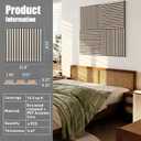 Peel & Stick Acoustic Wood Slat Wall Panels – 23” × 23” 3D Wood-Grain Soundproofing Panels, 4 Pack – Waterproof Decorative Noise-Reducing Wall Panels for Home Office & Studio (White Oak)